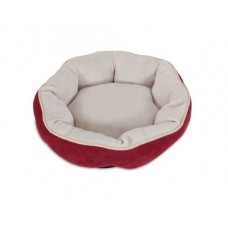 Aspenpet Round Pet Bed with Bolster Red